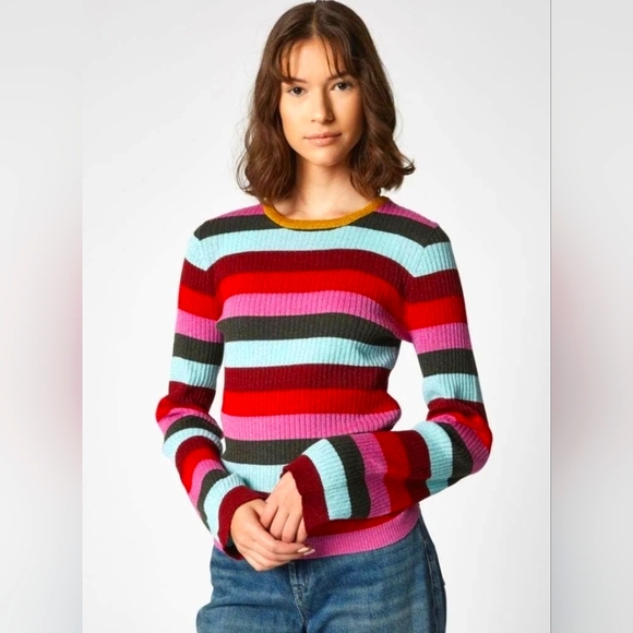 Blank NYC Metallic Stripe Top XS - Picture 2 of 12